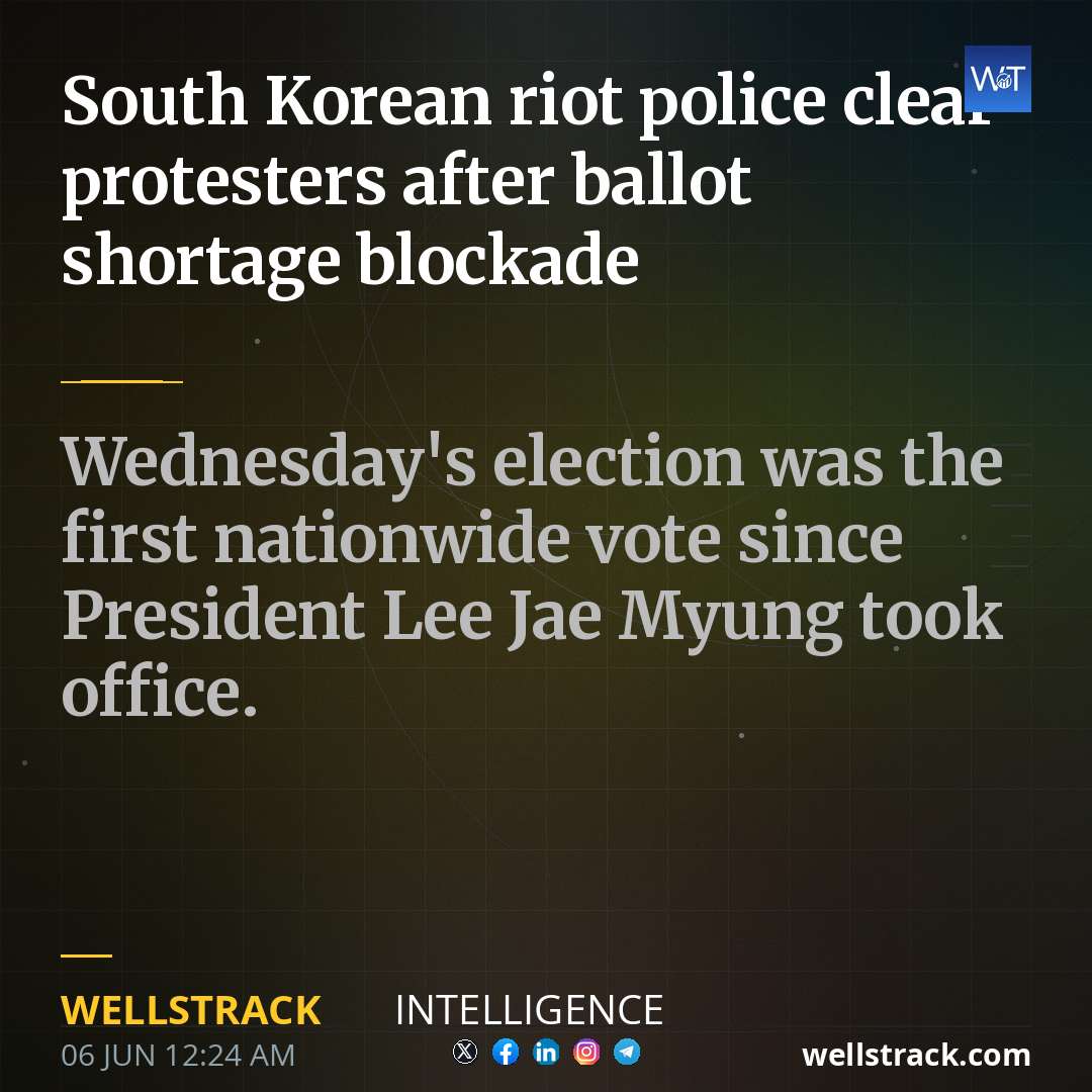 South Korean riot police clear protesters after ballot shortage blockade