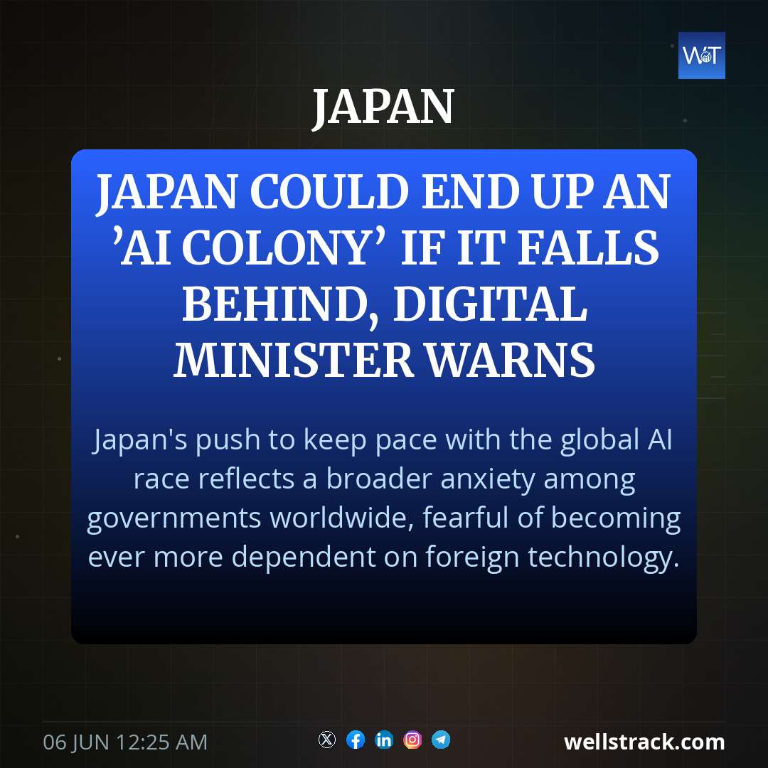 Japan could end up an ’AI colony’ if it falls behind, digital minister warns