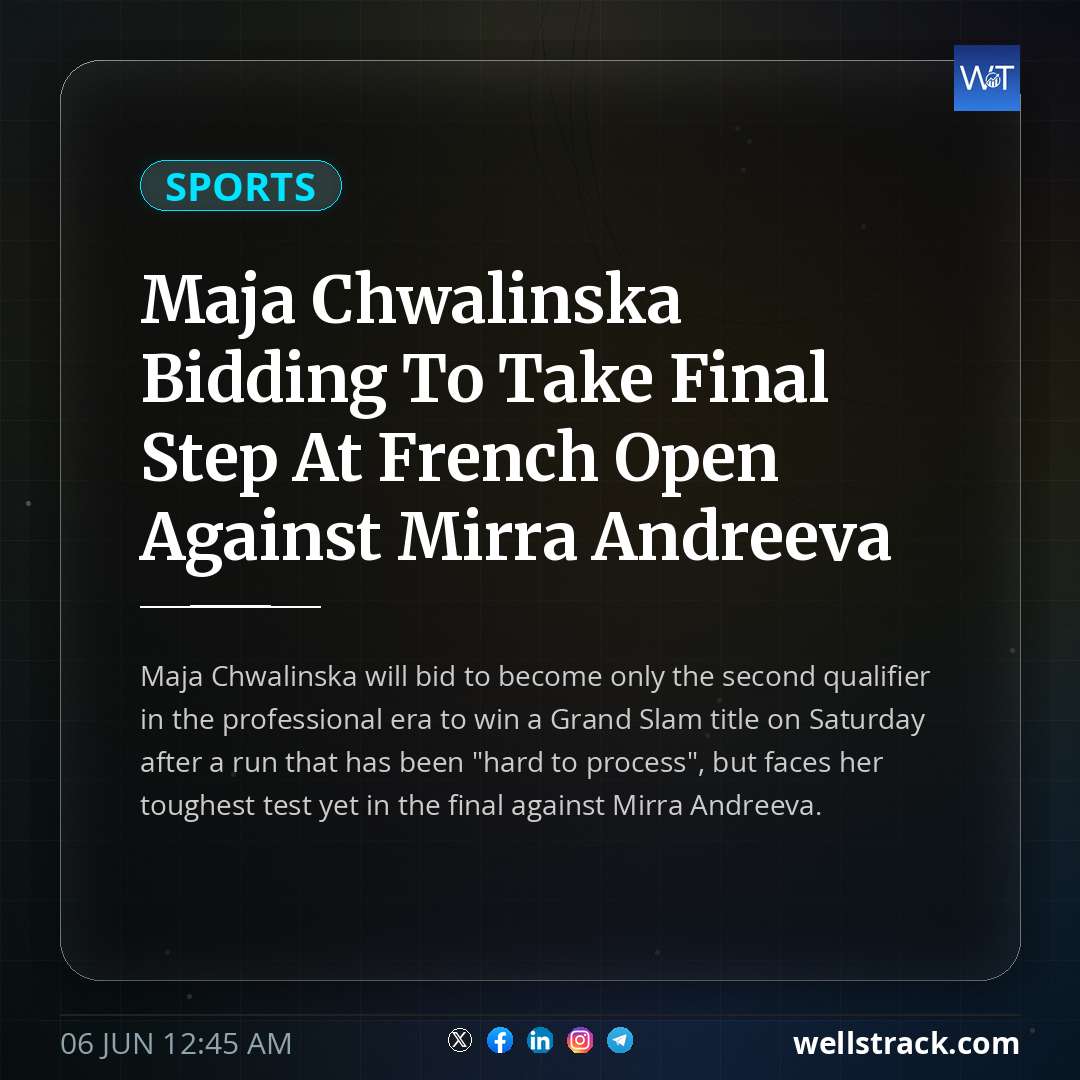 Maja Chwalinska Bidding To Take Final Step At French Open Against Mirra Andreeva
