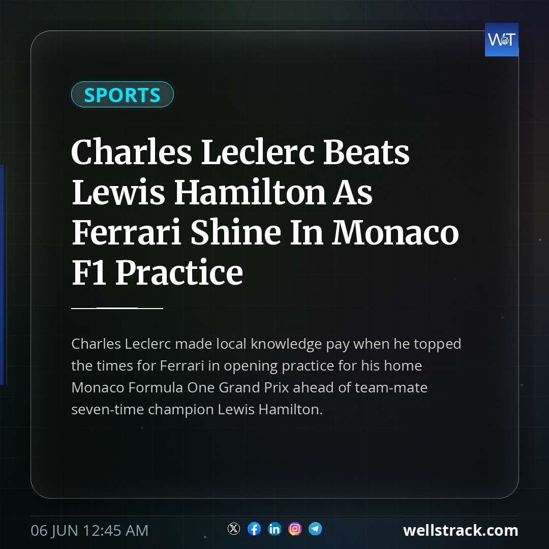 Charles Leclerc Beats Lewis Hamilton As Ferrari Shine In Monaco F1 Practice