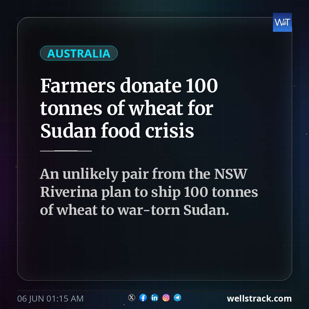 Farmers donate 100 tonnes of wheat for Sudan food crisis
