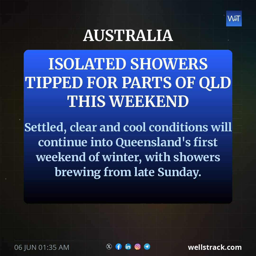 Isolated showers tipped for parts of Qld this weekend