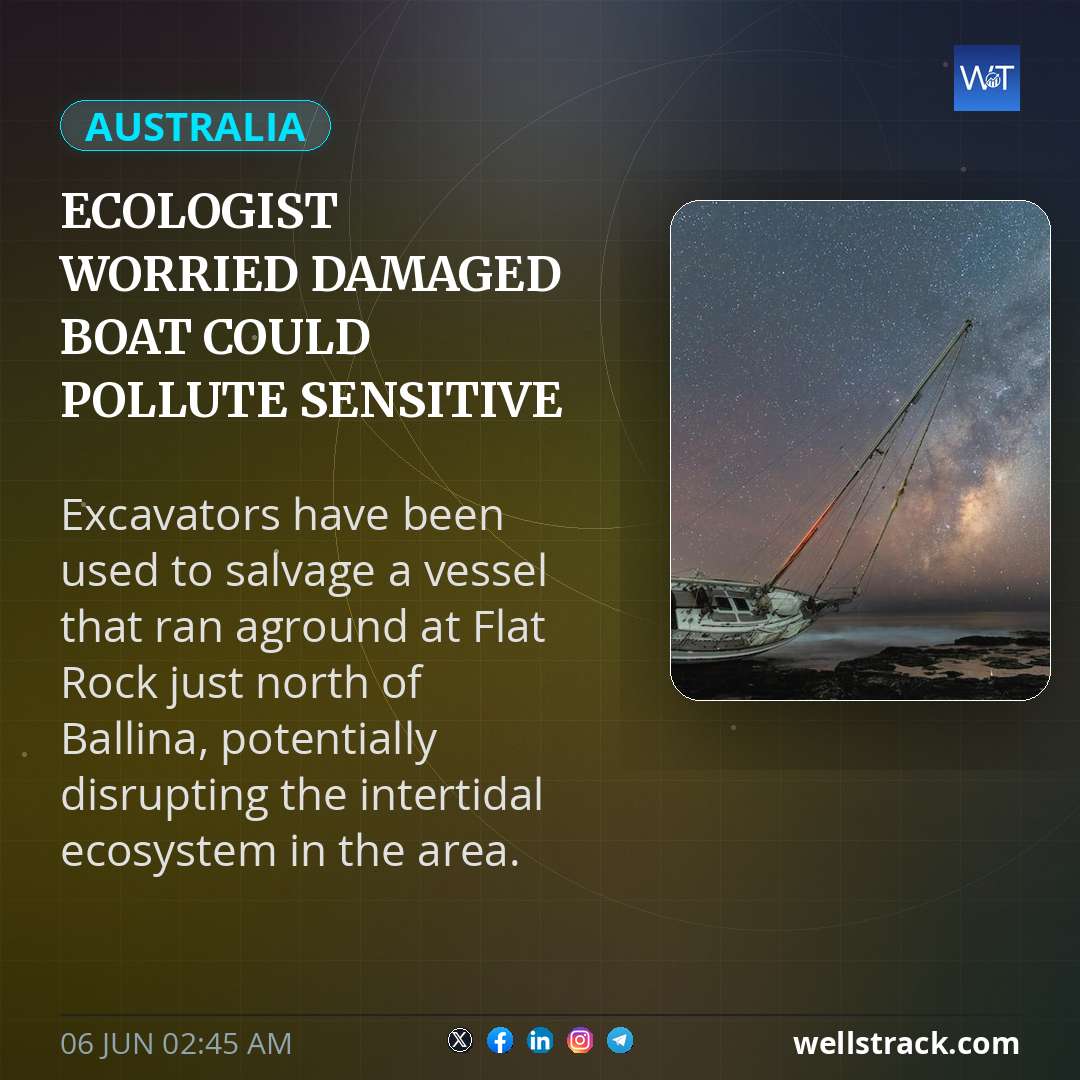 Ecologist worried damaged boat could pollute sensitive rock platform