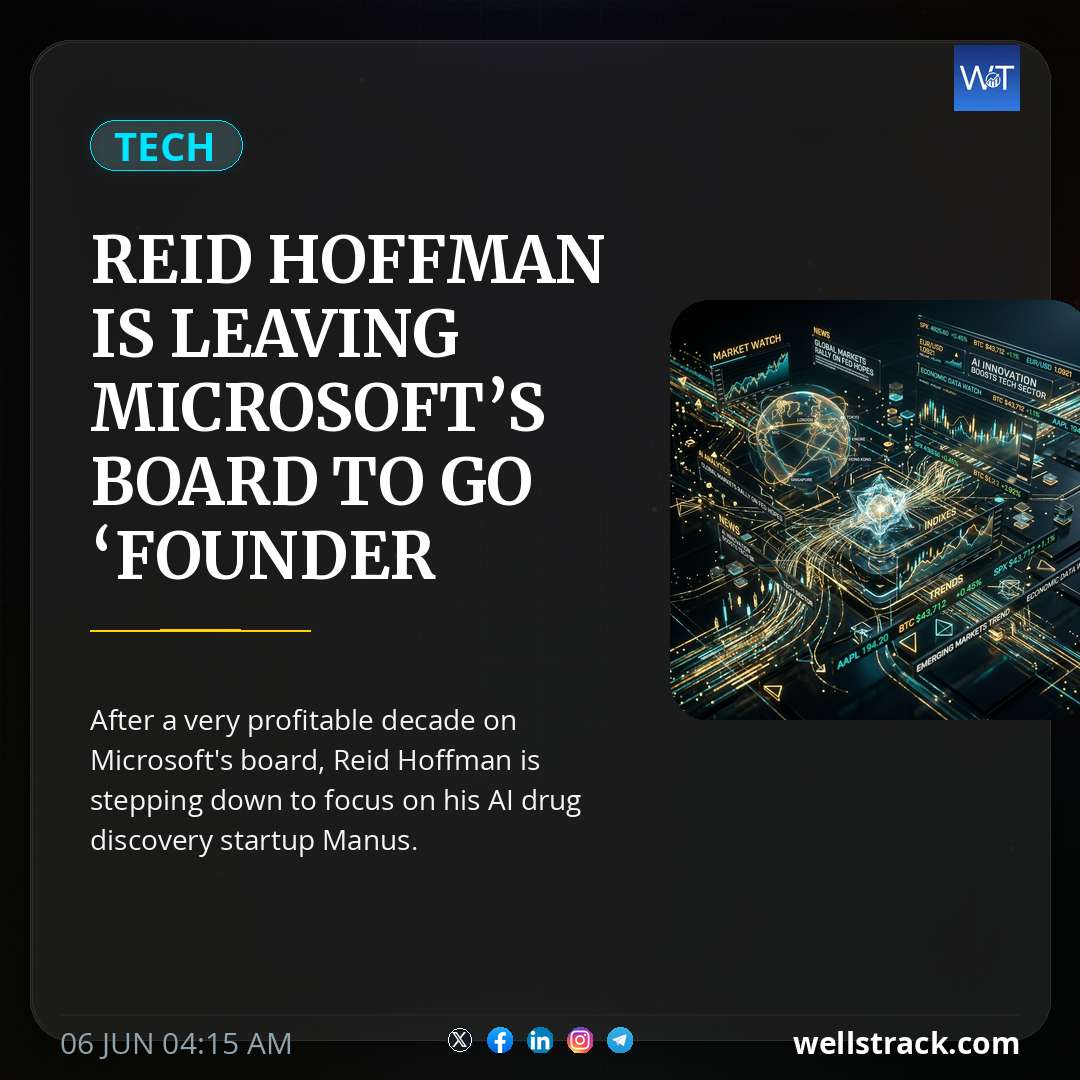 Reid Hoffman is leaving Microsoft’s board to go ‘founder mode’ with  startup Manus