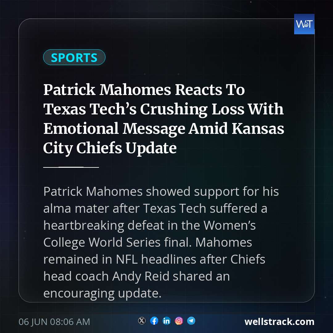 Patrick Mahomes Reacts To Texas Tech’s Crushing Loss With Emotional Message Amid Kansas City Chiefs Update