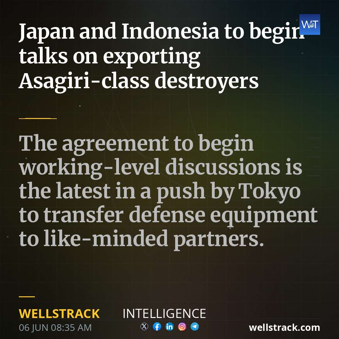 Japan and Indonesia to begin talks on exporting Asagiri-class destroyers