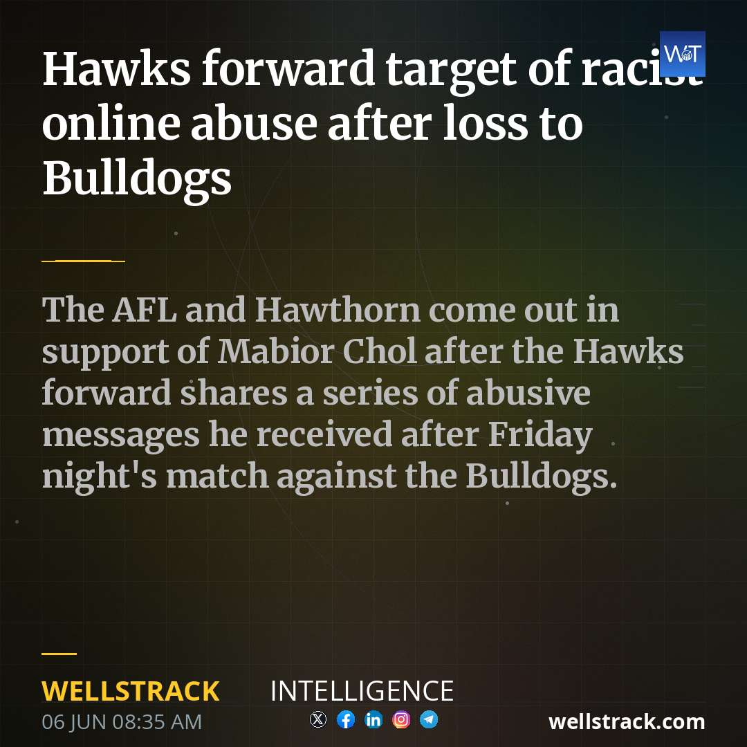 Hawks forward target of racist online abuse after loss to Bulldogs