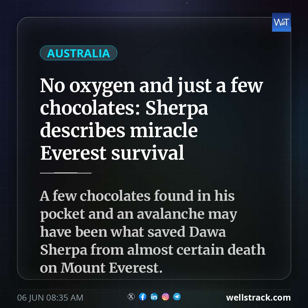 No oxygen and just a few chocolates: Sherpa describes miracle Everest survival