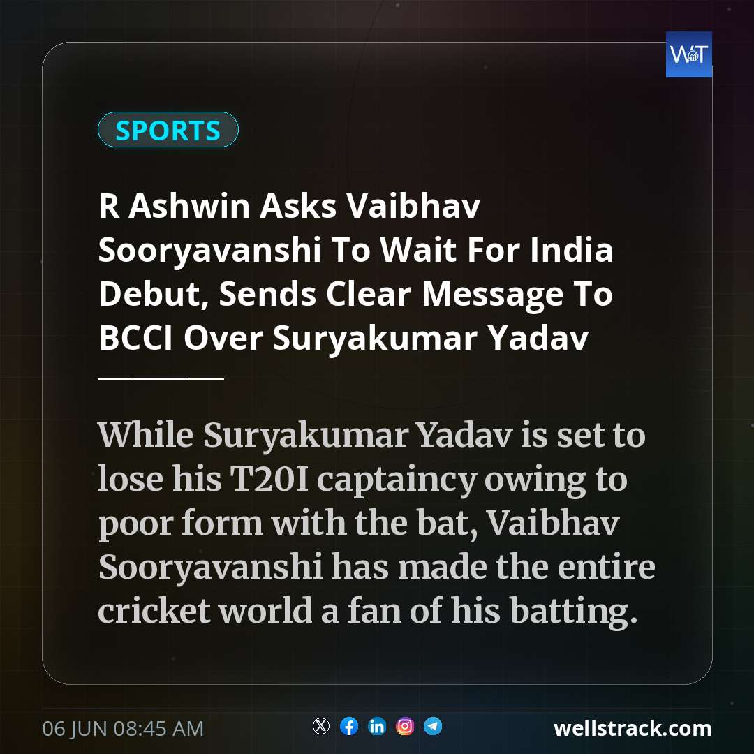 R Ashwin Asks Vaibhav Sooryavanshi To Wait For India Debut, Sends Clear Message To BCCI Over Suryakumar Yadav Sacking