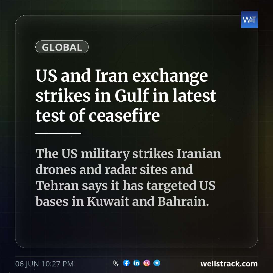 US and Iran exchange strikes in Gulf in latest test of ceasefire — WellsTrack