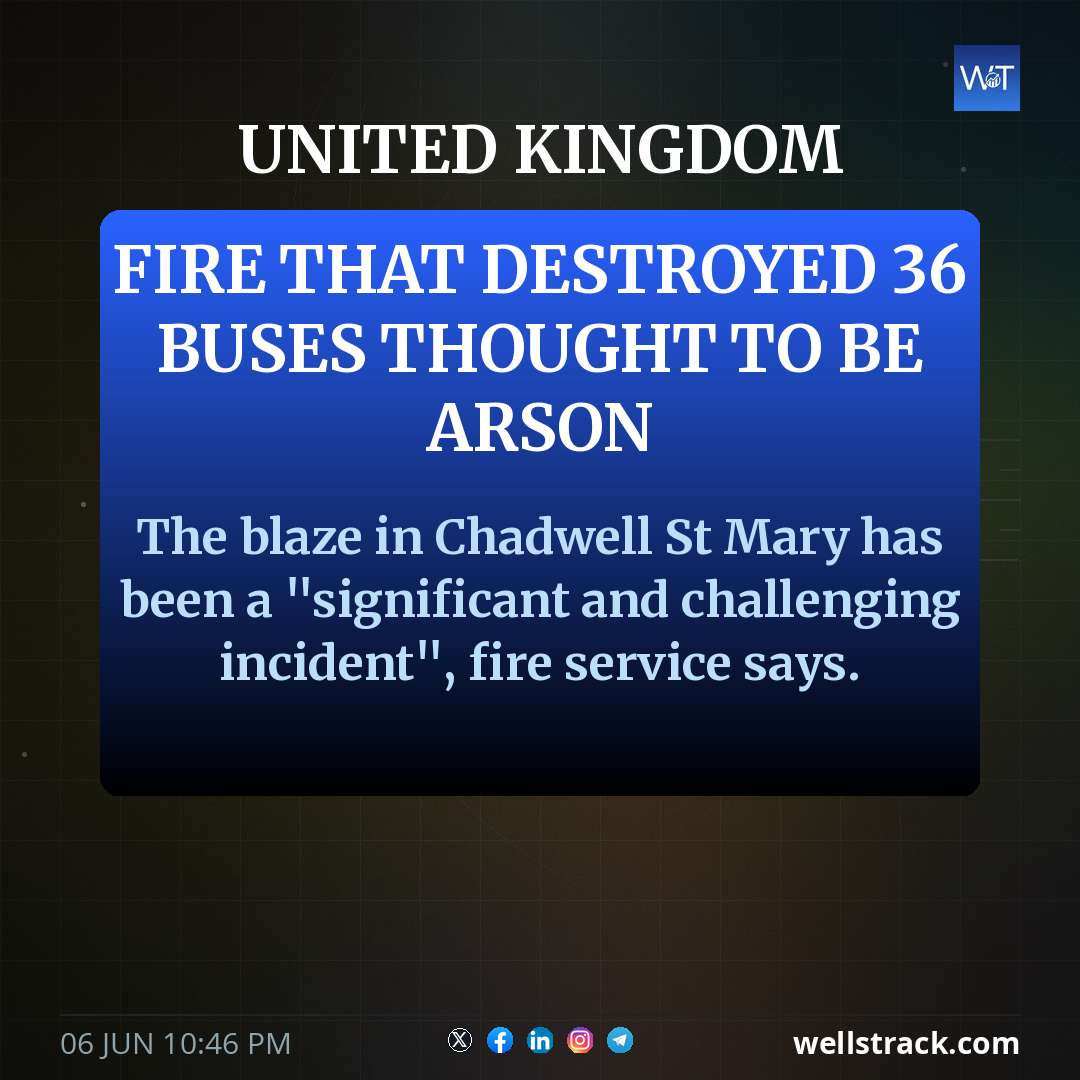 Fire that destroyed 36 buses thought to be arson