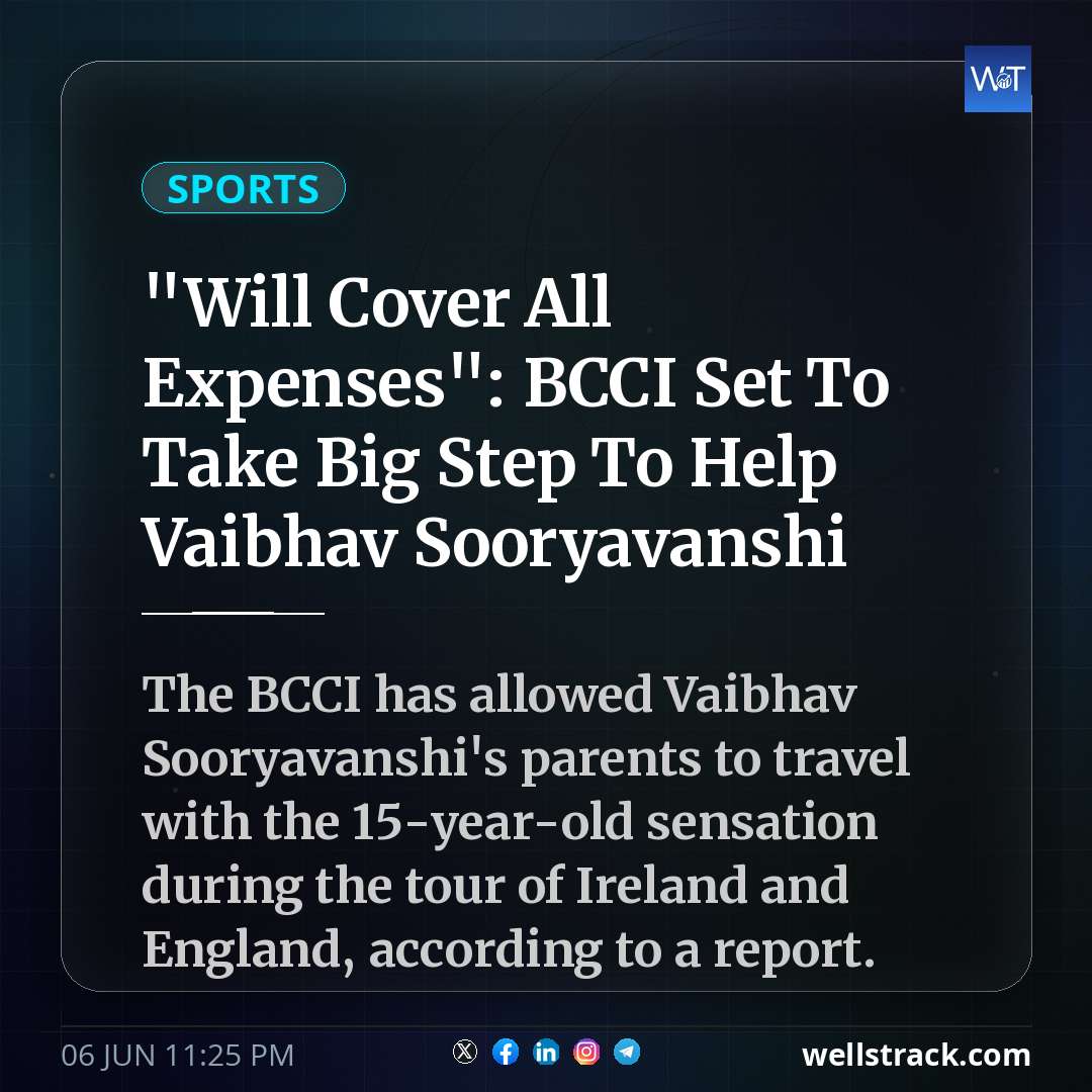 "Will Cover All Expenses": BCCI Set To Take Big Step To Help Vaibhav Sooryavanshi — WellsTrack
