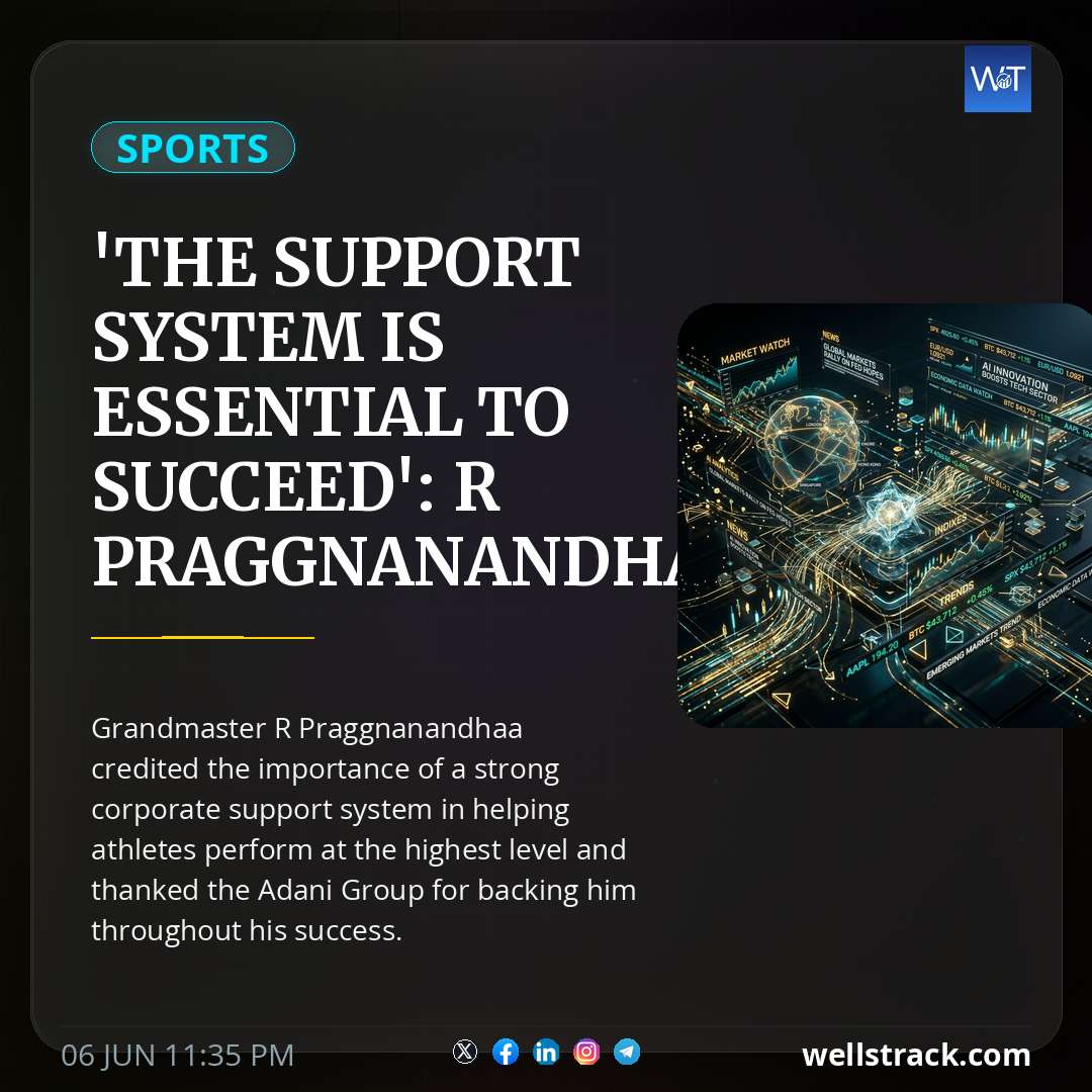 'The Support System Is Essential To Succeed': R Praggnanandhaa On Adani Group's Backing — WellsTrack