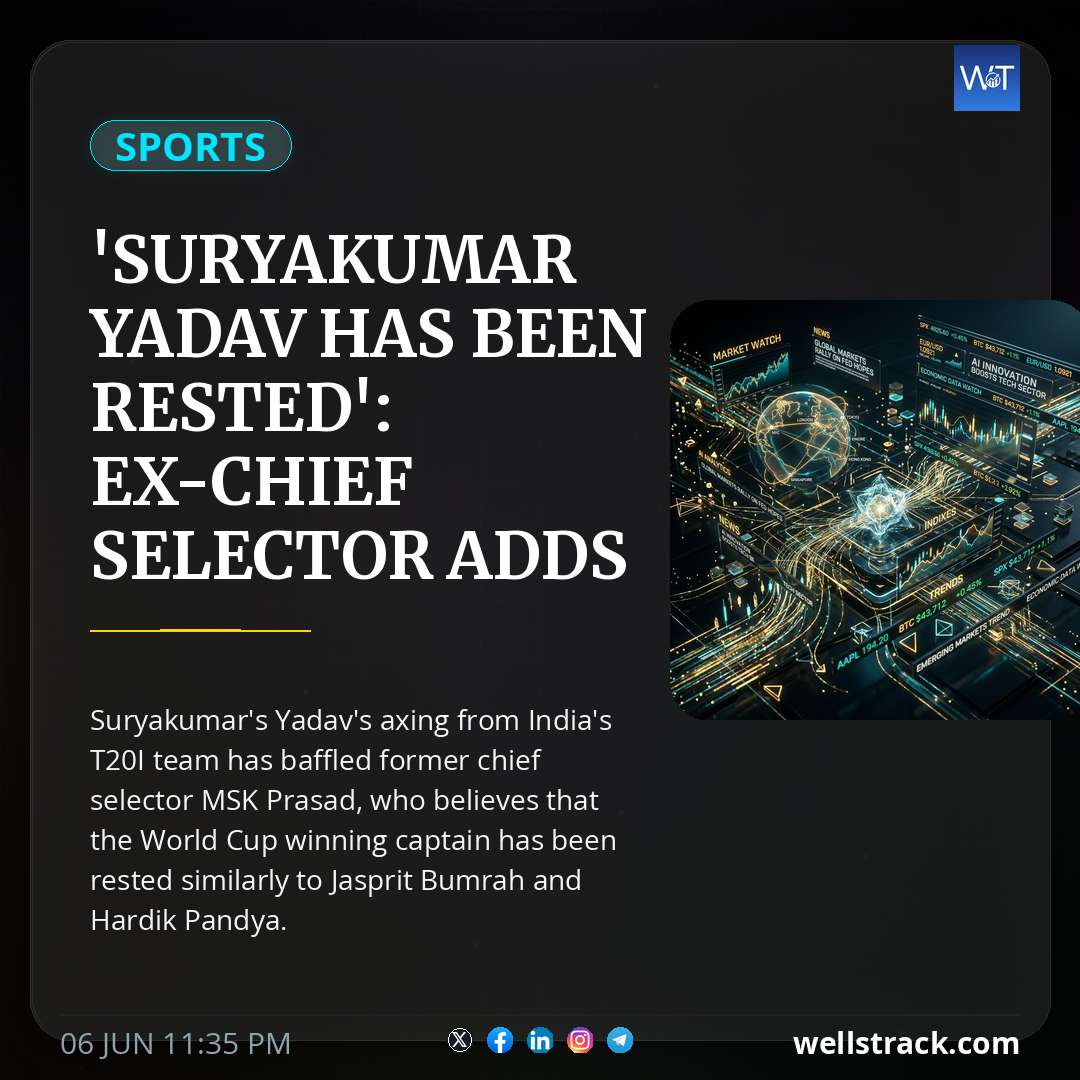 'Suryakumar Yadav Has Been Rested': Ex-Chief Selector Adds New Twist To T20I Captaincy Saga — WellsTrack