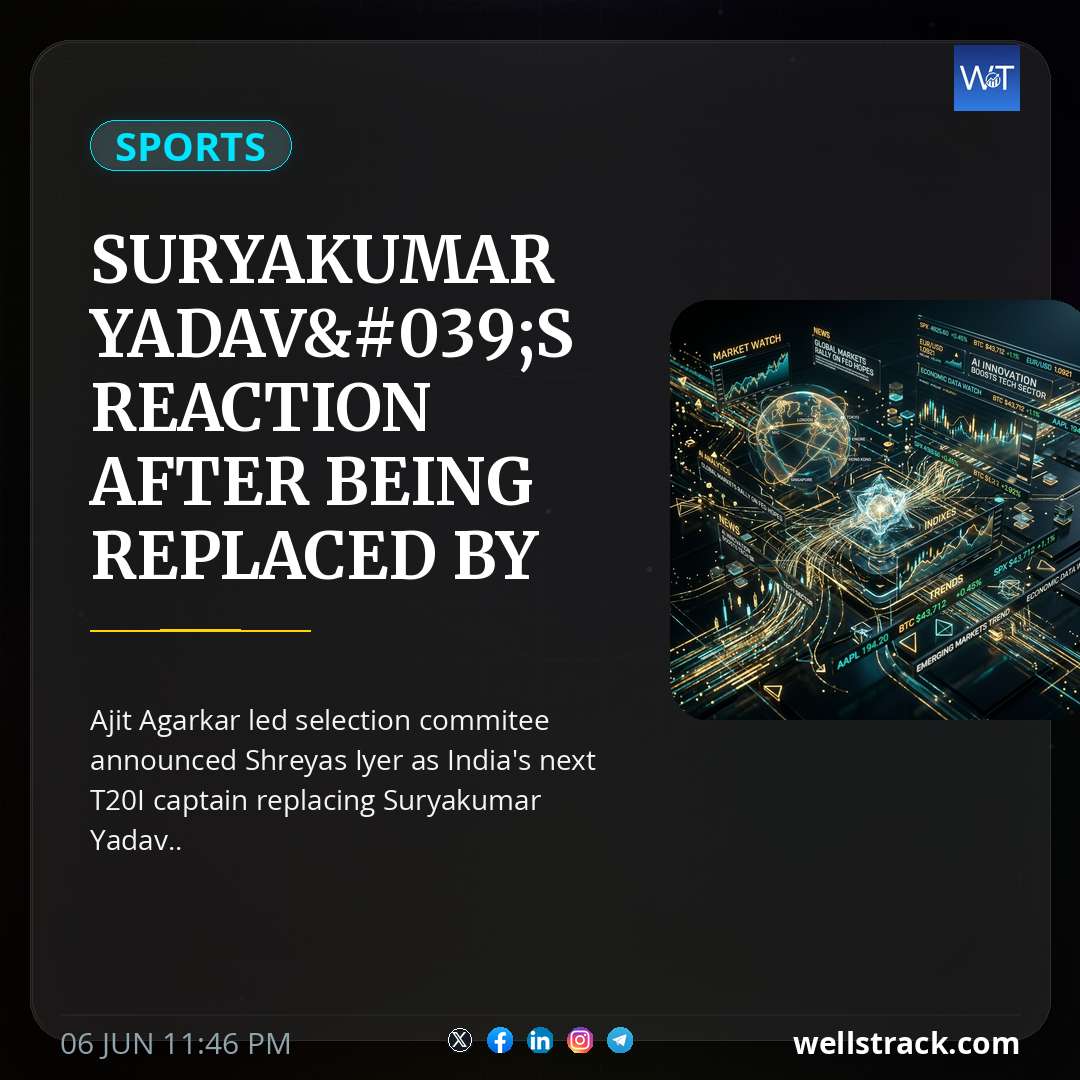 Suryakumar Yadav's reaction after being replaced by Shreyas Iyer as India's T20I captain goes viral — WellsTrack