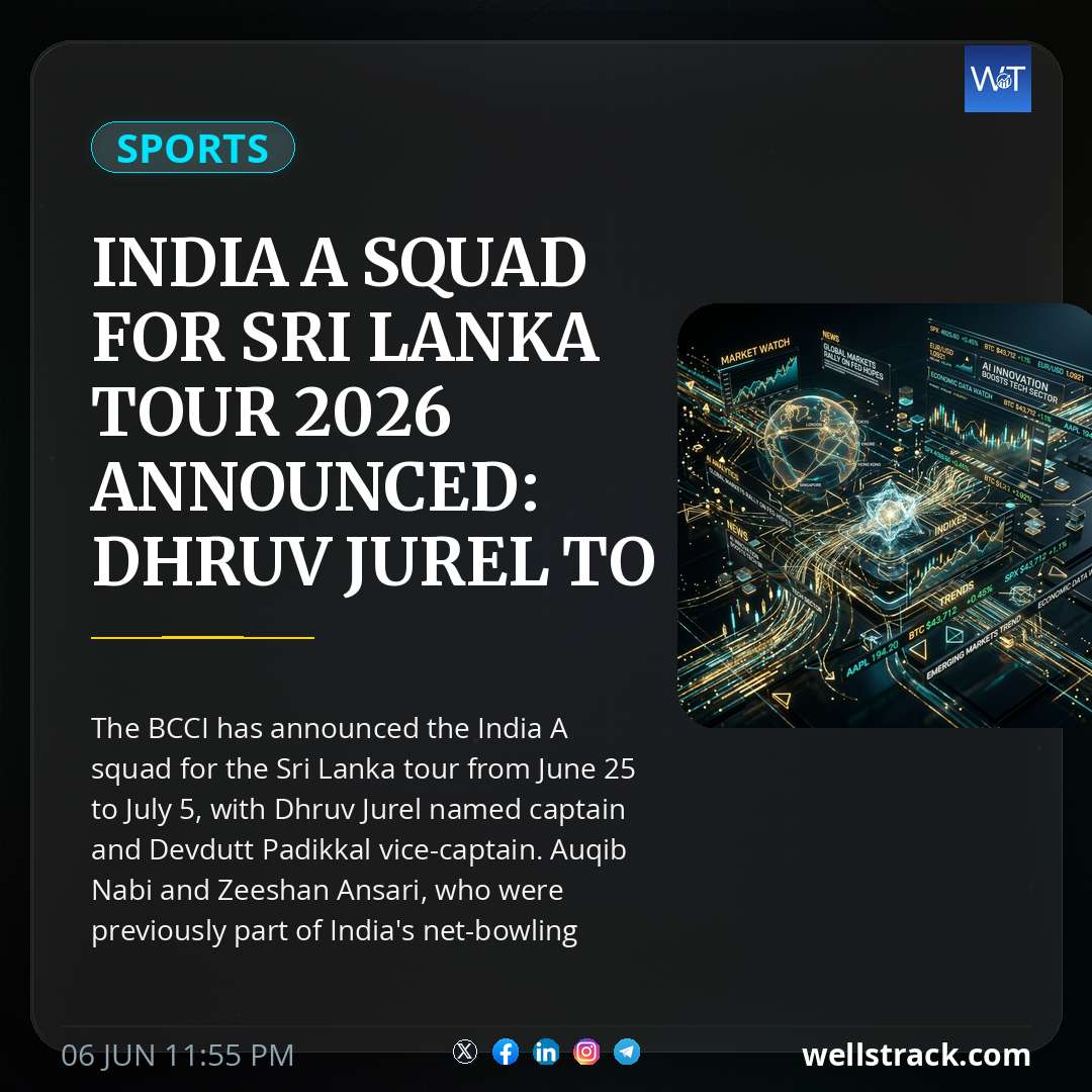 India A Squad for Sri Lanka Tour 2026 Announced: Dhruv Jurel to lead 15-member side, Auqib Nabi and Zeeshan Ansari earn call-ups; Check full squad — WellsTrack