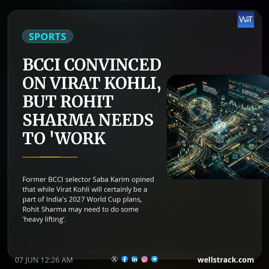 BCCI Convinced On Virat Kohli, But Rohit Sharma Needs To 'Work Hard': Ex-India Star's Stunning 2027 World Cup Take — WellsTrack
