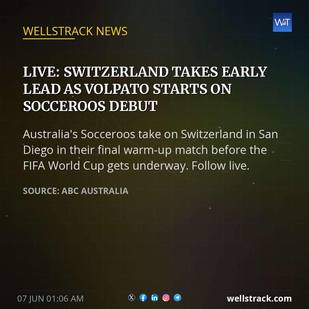 Live: Switzerland takes early lead as Volpato starts on Socceroos debut