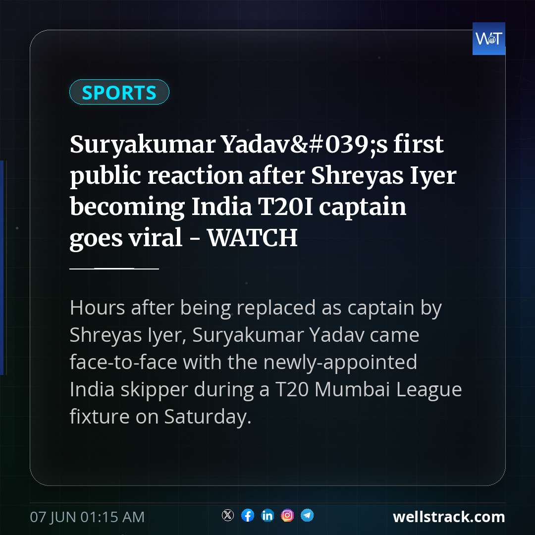 Suryakumar Yadav's first public reaction after Shreyas Iyer becoming India T20I captain goes viral - WATCH
