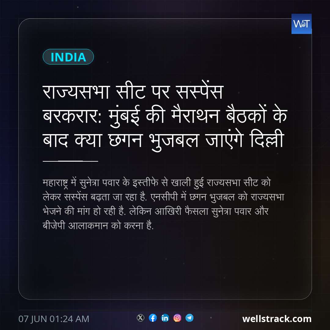 राज्यसभा सीट पर सस्पेंस बरकरार: मुंबई की मैराथन बैठकों के बाद क्या छगन भुजबल जाएंगे दिल्ली