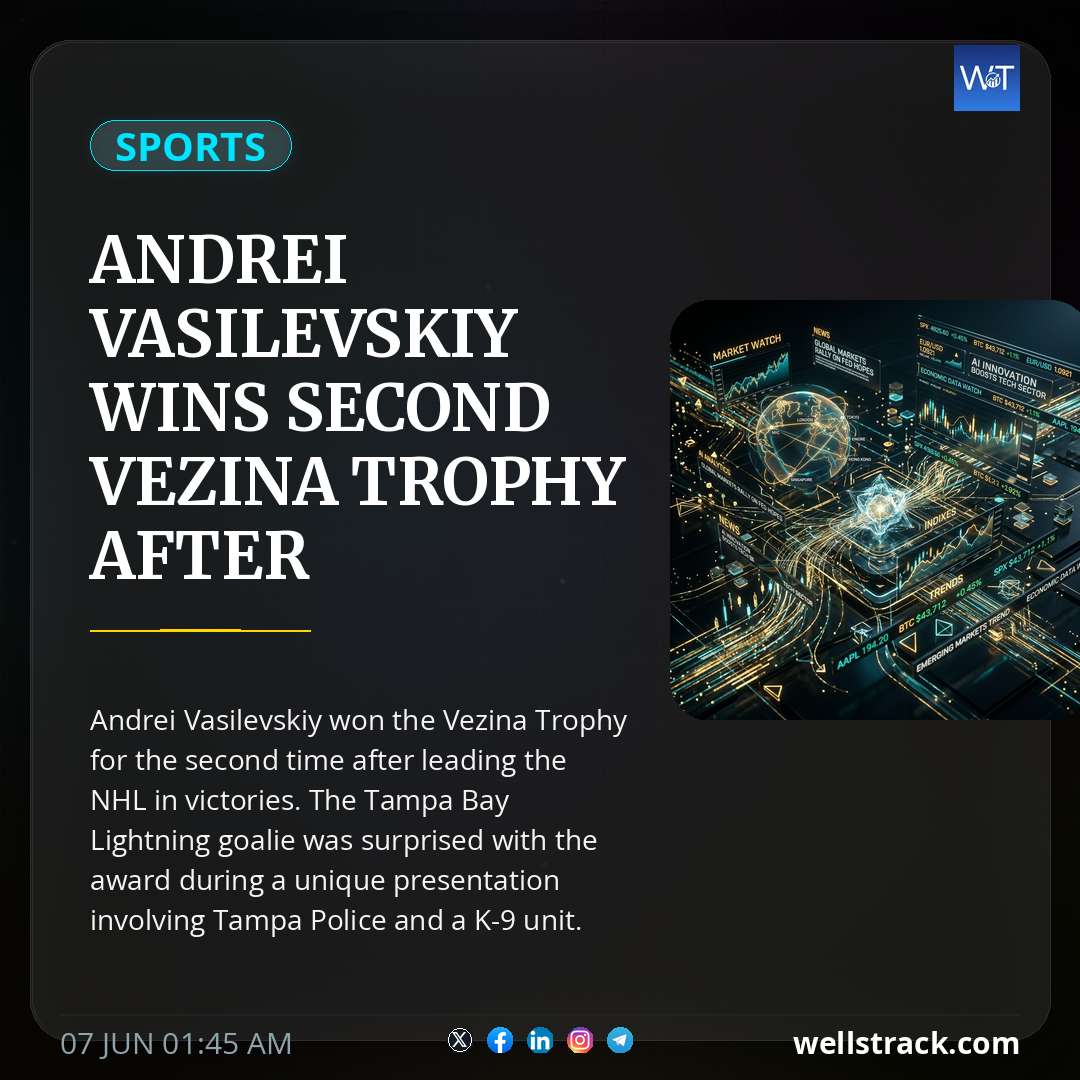 Andrei Vasilevskiy Wins Second Vezina Trophy After Dominant Season With Tampa Bay Lightning — WellsTrack