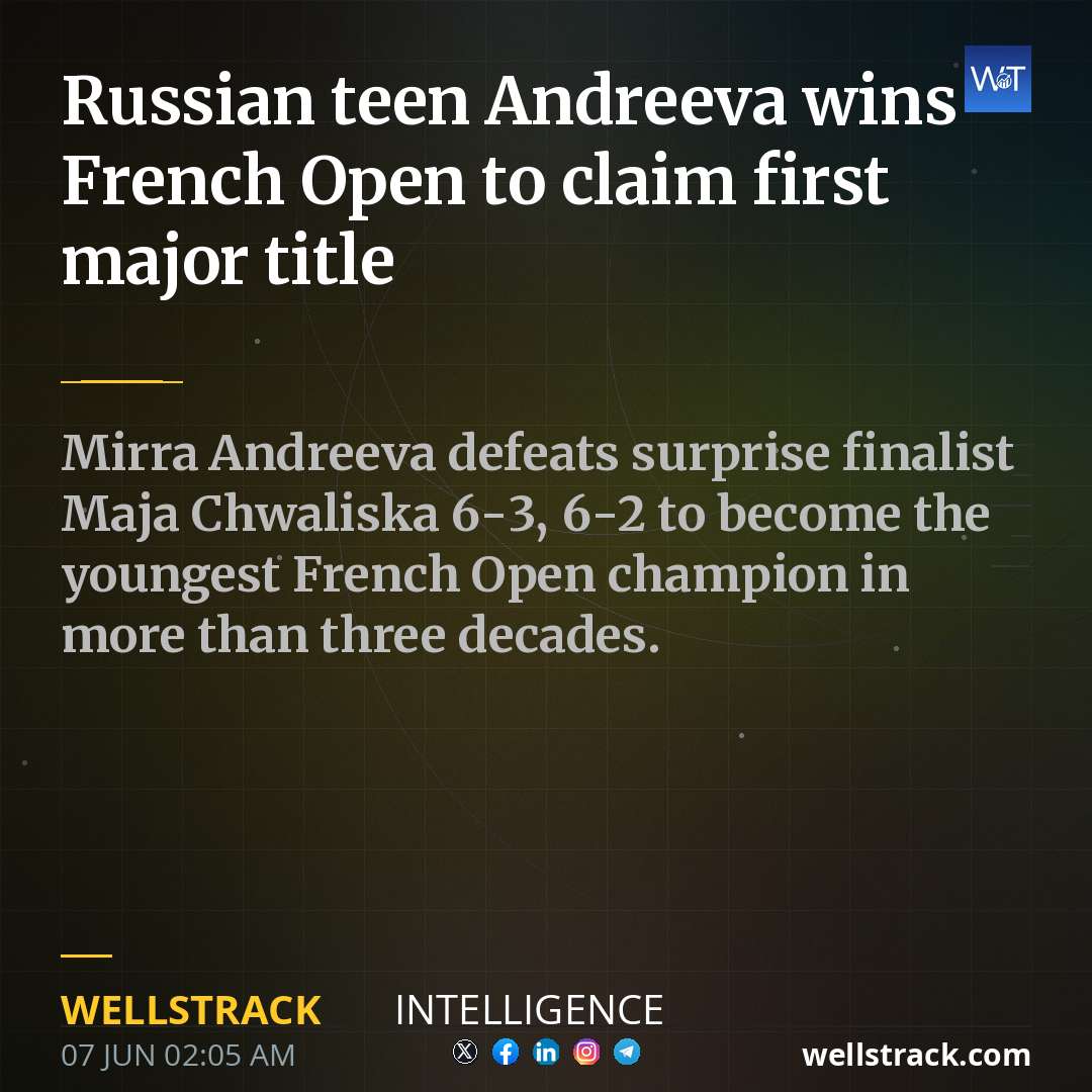 Russian teen Andreeva wins French Open to claim first major title