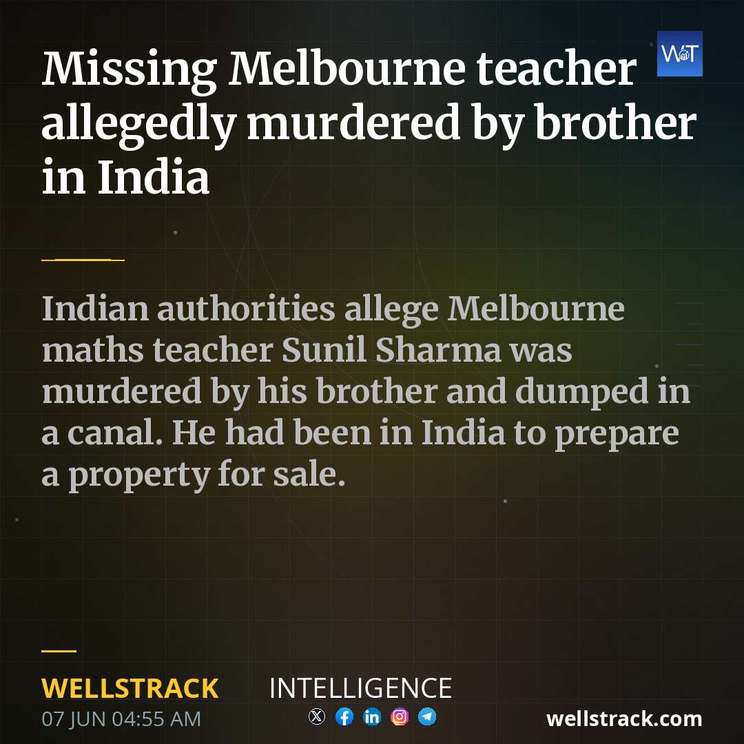Missing Melbourne teacher allegedly murdered by brother in India