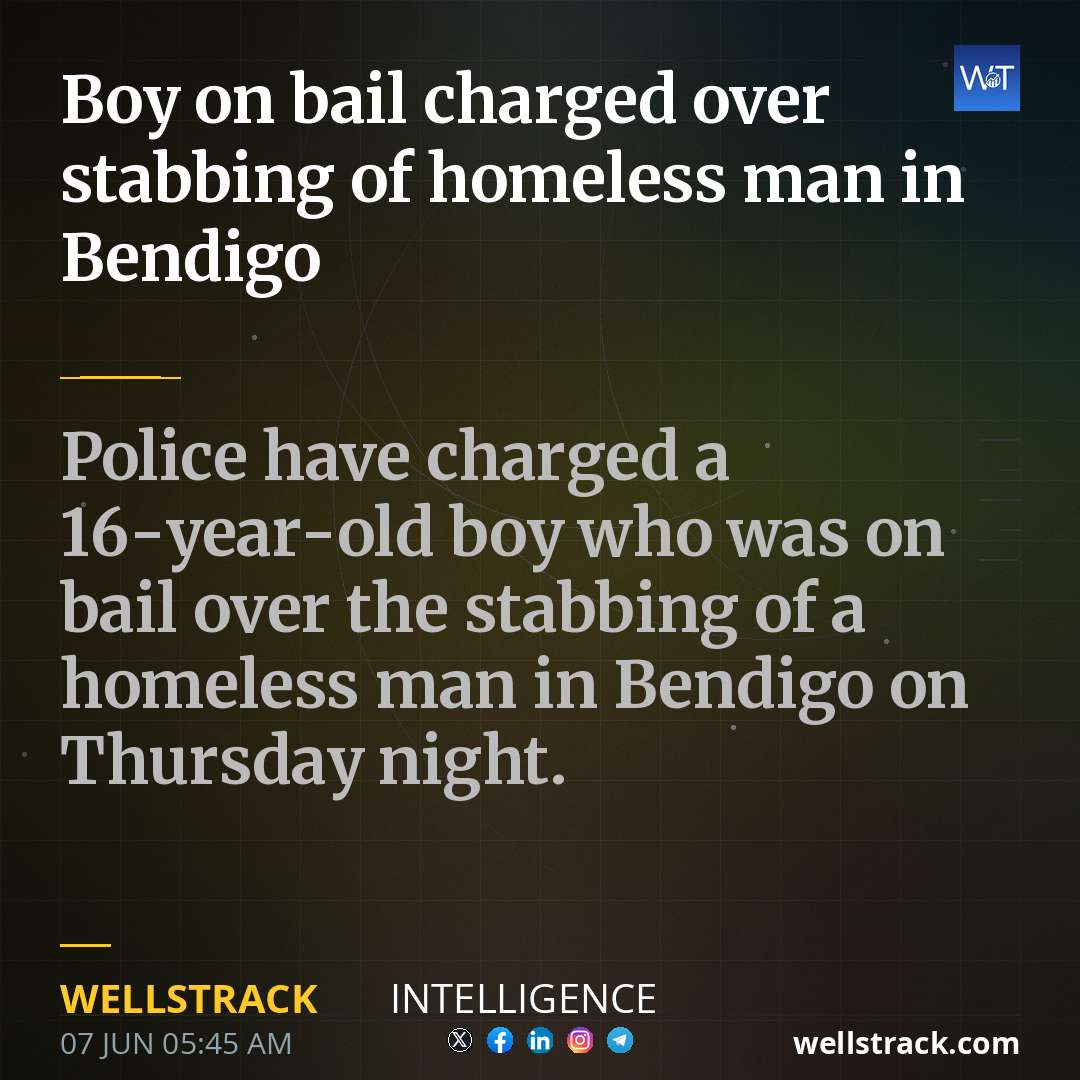Boy on bail charged over stabbing of homeless man in Bendigo