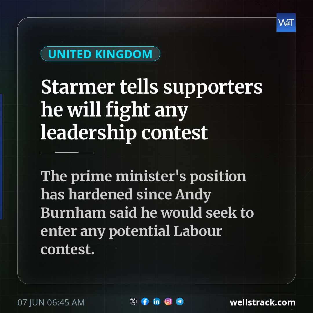 Starmer tells supporters he will fight any leadership contest