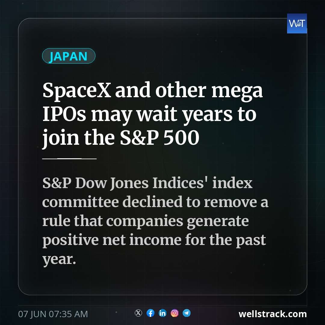 SpaceX and other mega IPOs may wait years to join the S&P 500