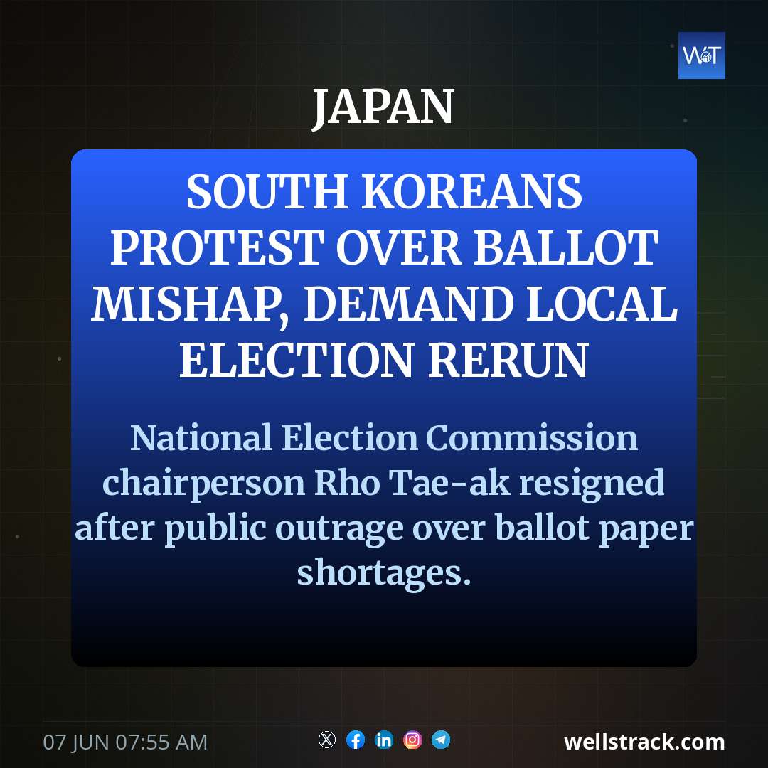 South Koreans protest over ballot mishap, demand local election rerun
