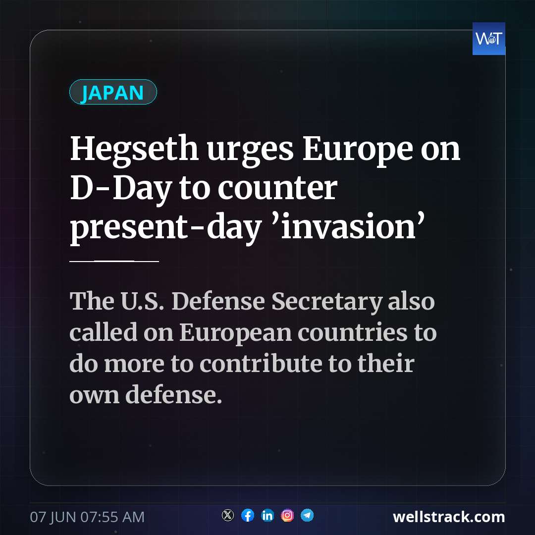 Hegseth urges Europe on D-Day to counter present-day ’invasion’