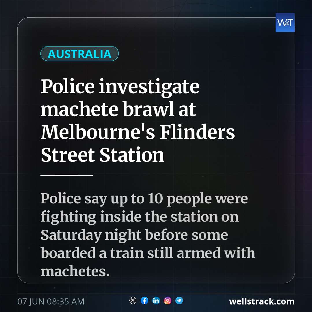 Police investigate machete brawl at Melbourne's Flinders Street Station
