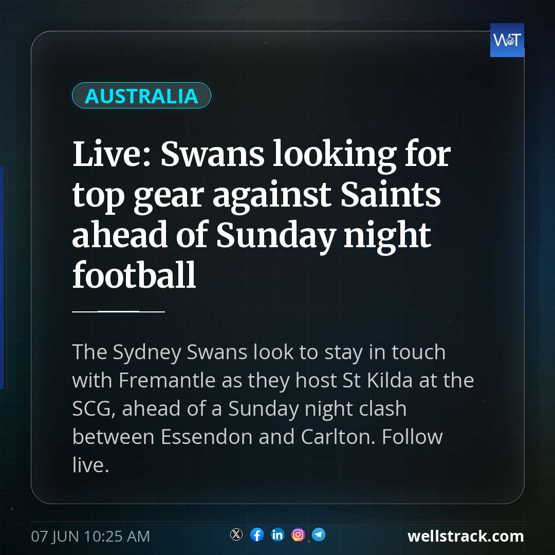 Live: Swans looking for top gear against Saints ahead of Sunday night football