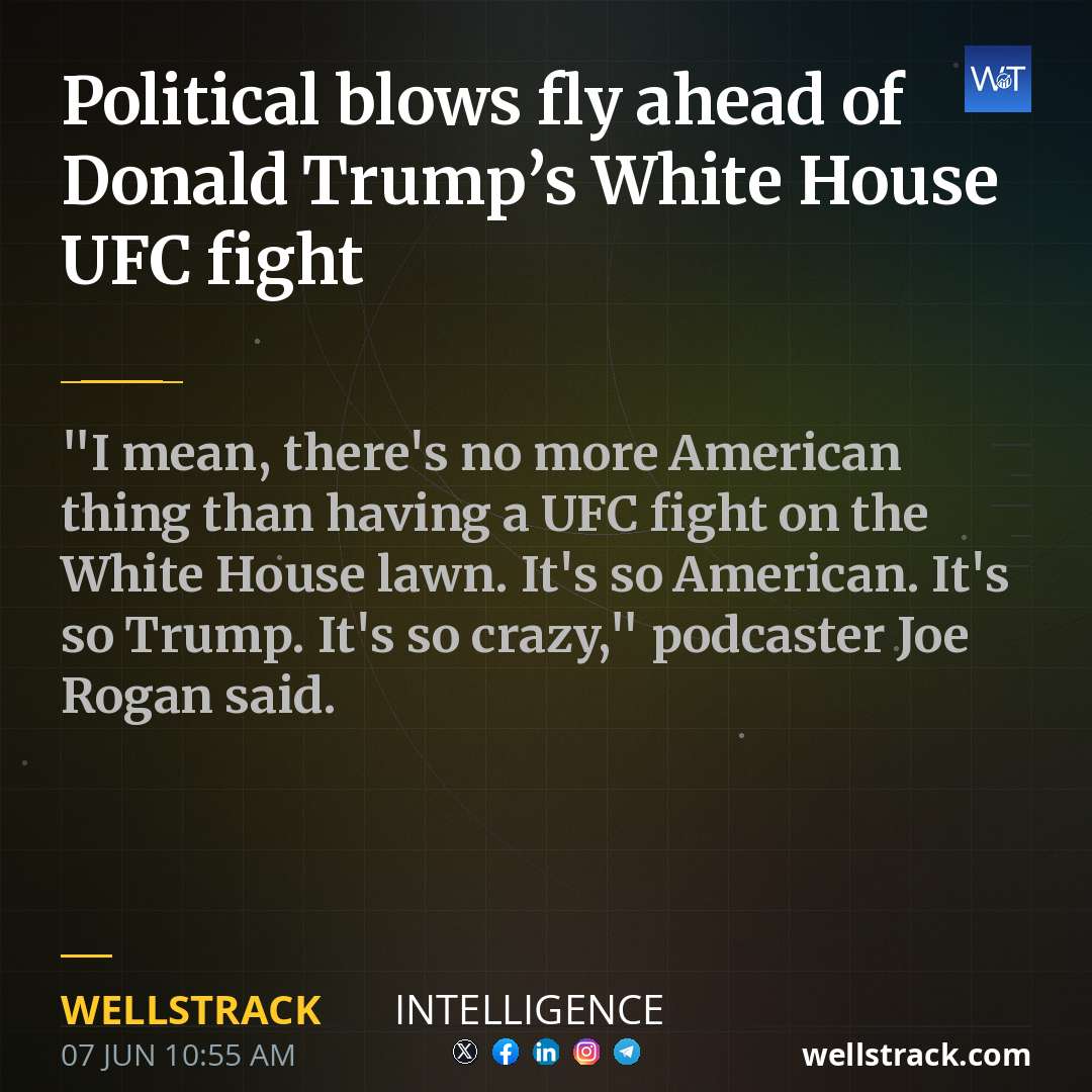 Political blows fly ahead of Donald Trump’s White House UFC fight — WellsTrack