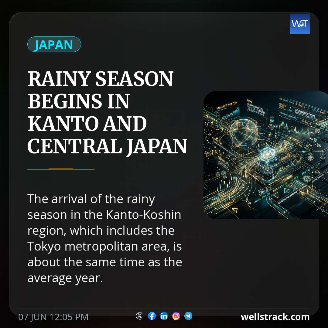 Rainy season begins in Kanto and central Japan