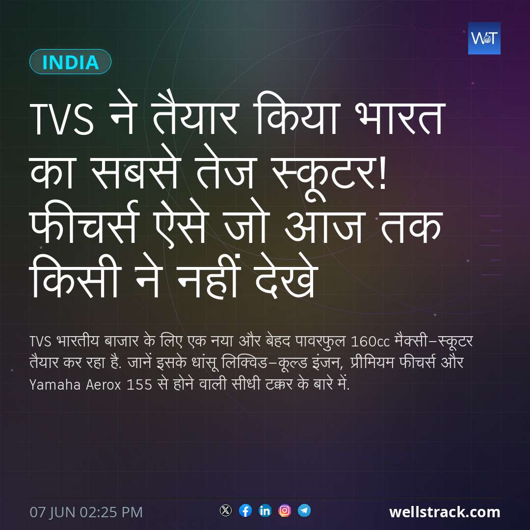 TVS ने तैयार किया भारत का सबसे तेज स्कूटर! फीचर्स ऐसे जो आज तक किसी ने नहीं देखे