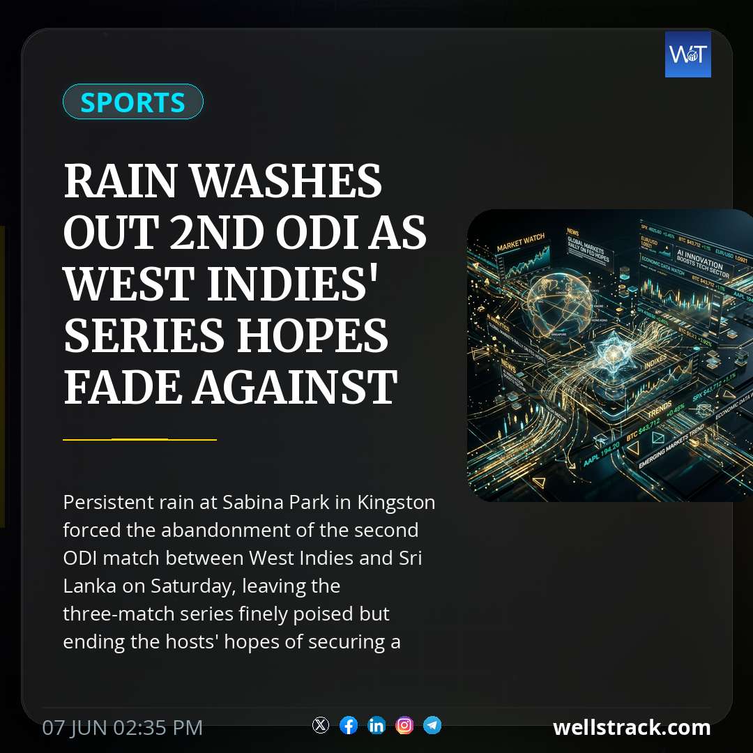 Rain Washes Out 2nd ODI As West Indies' Series Hopes Fade Against Sri Lanka