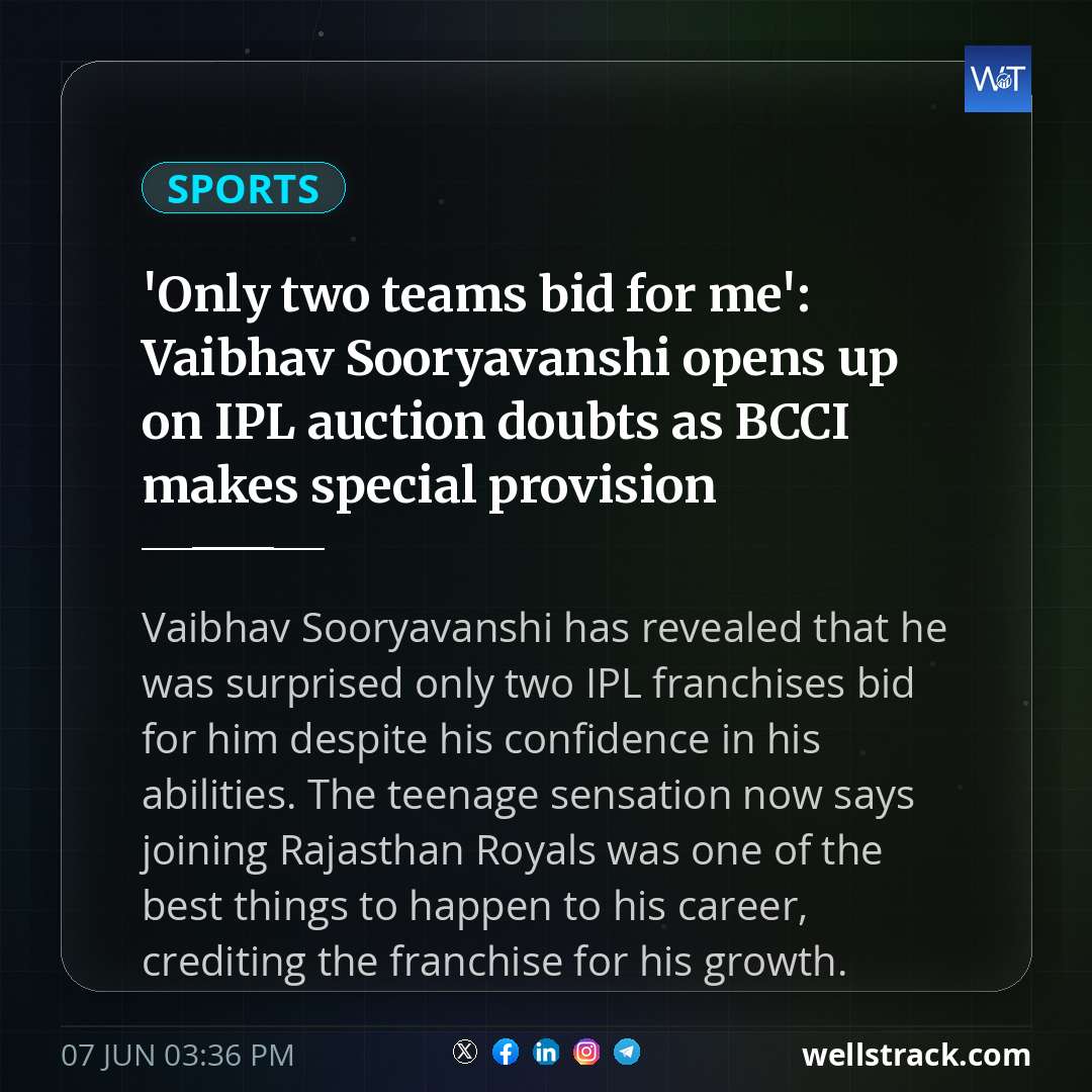 'Only two teams bid for me': Vaibhav Sooryavanshi opens up on IPL auction doubts as BCCI makes special provision