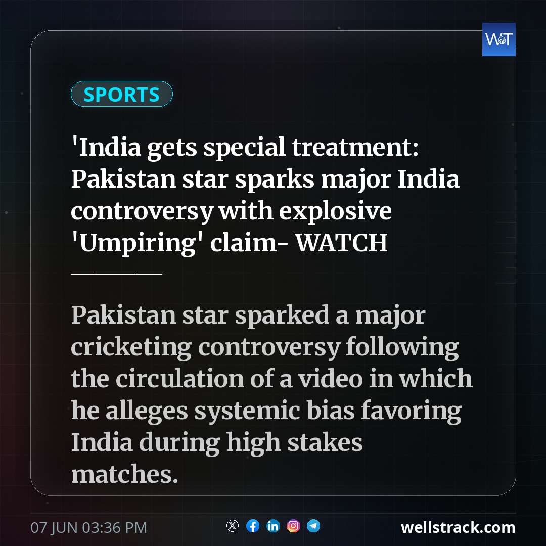 'India gets special treatment: Pakistan star sparks major India controversy with explosive 'Umpiring' claim- WATCH