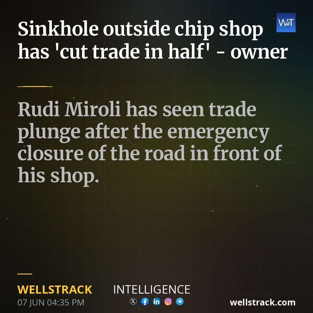 Sinkhole outside chip shop has 'cut trade in half' - owner