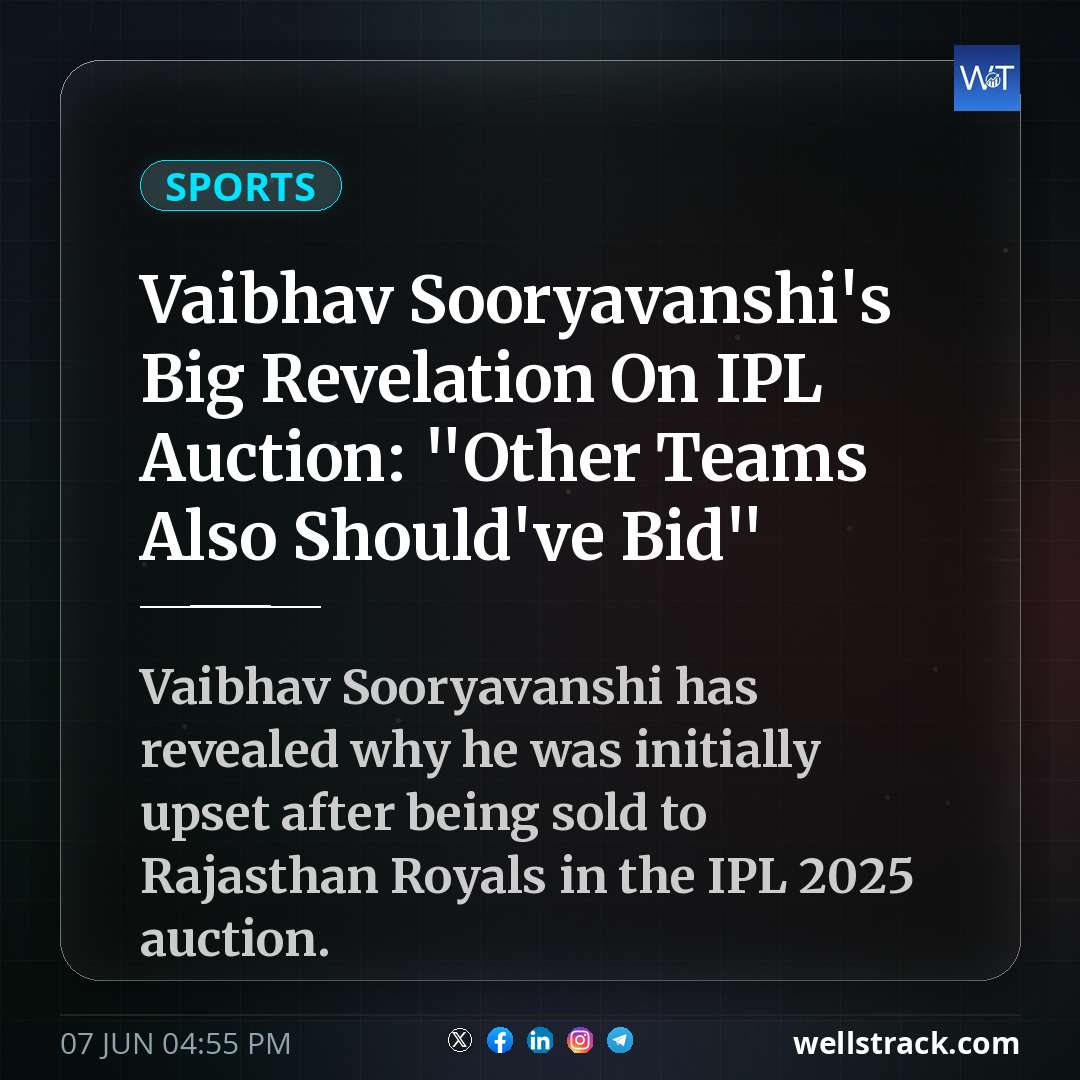 Vaibhav Sooryavanshi's Big Revelation On IPL Auction: "Other Teams Also Should've Bid"