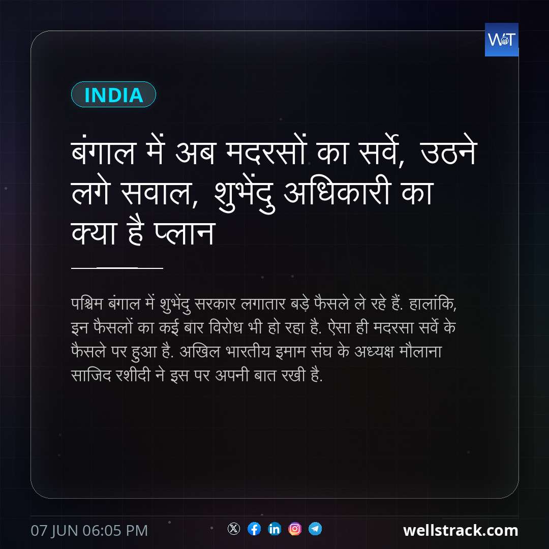 बंगाल में अब मदरसों का सर्वे, उठने लगे सवाल, शुभेंदु अधिकारी का क्या है प्लान