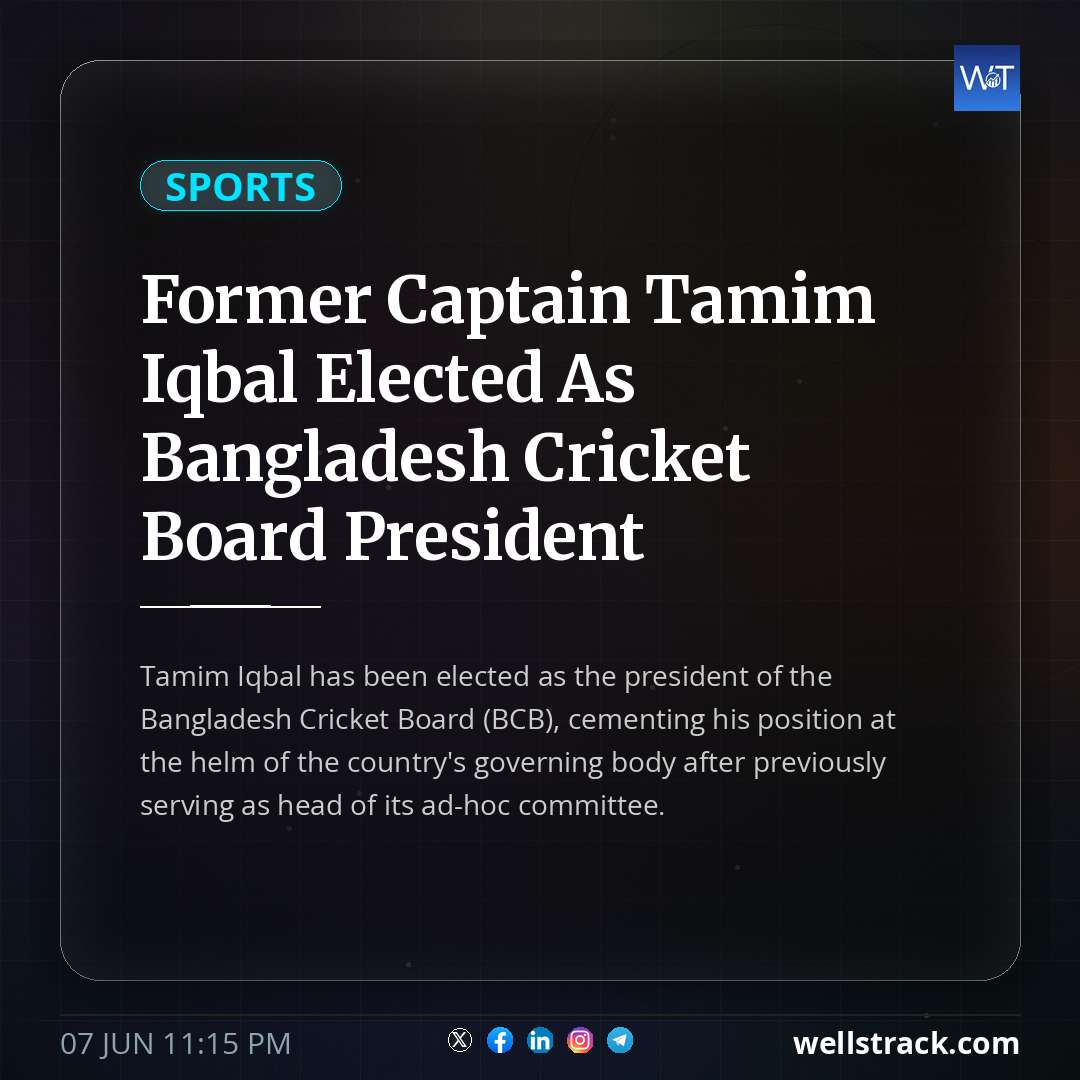Former Captain Tamim Iqbal Elected As Bangladesh Cricket Board President
