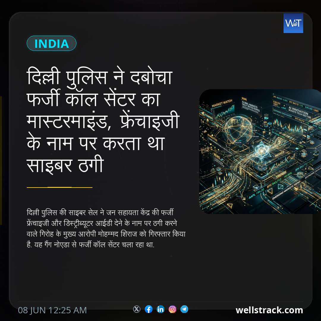 दिल्ली पुलिस ने दबोचा फर्जी कॉल सेंटर का मास्टरमाइंड, फ्रेंचाइजी के नाम पर करता था साइबर ठगी
