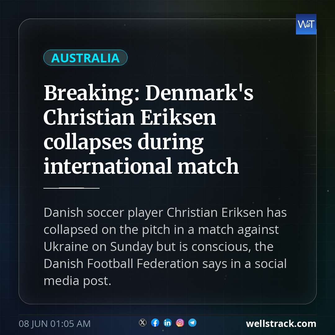 Breaking: Denmark's Christian Eriksen collapses during international match