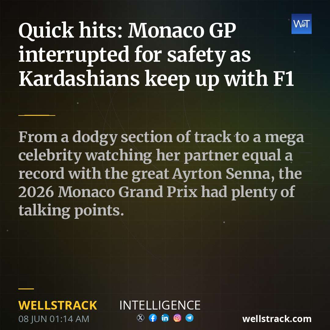 Quick hits: Monaco GP interrupted for safety as Kardashians keep up with F1