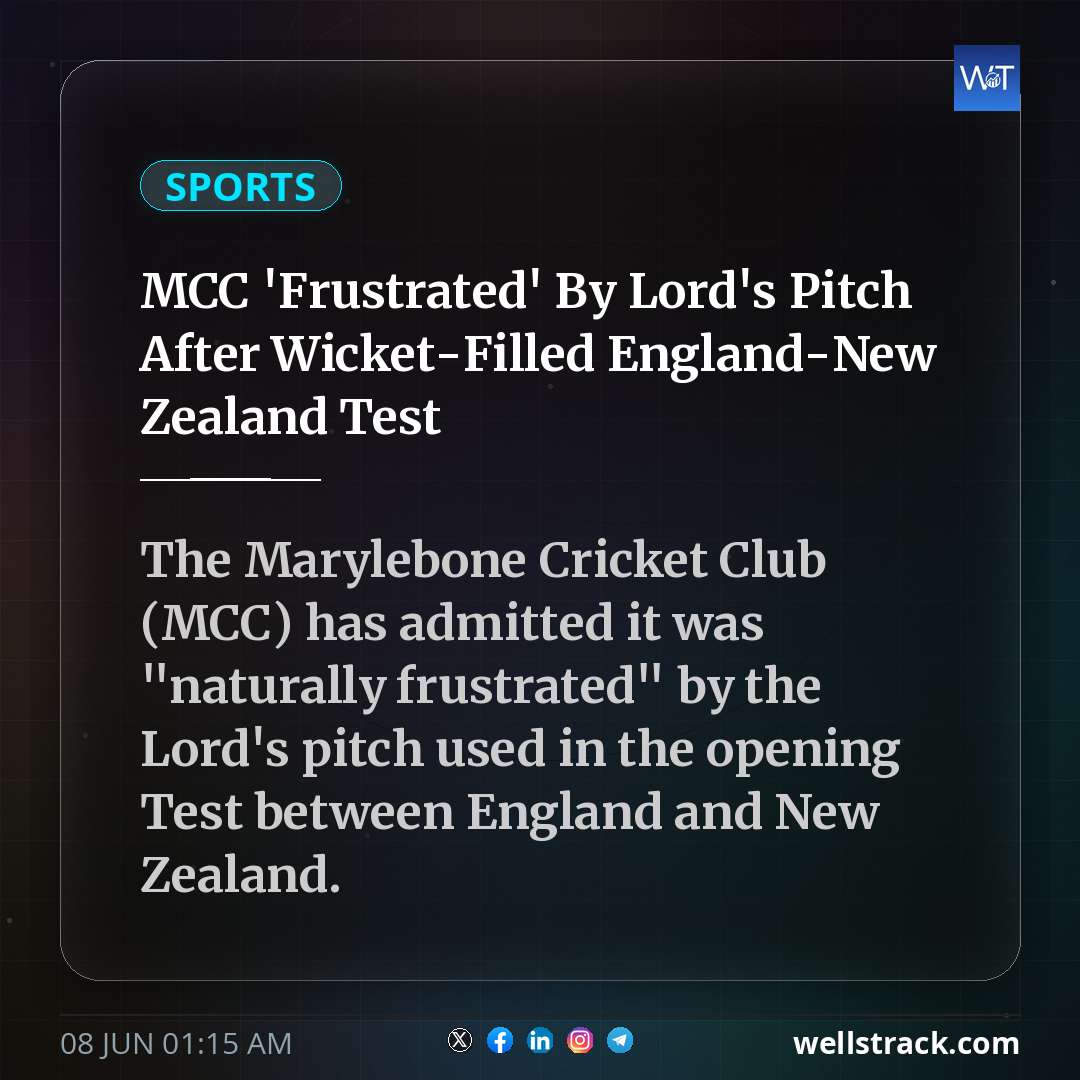 MCC 'Frustrated' By Lord's Pitch After Wicket-Filled England-New Zealand Test