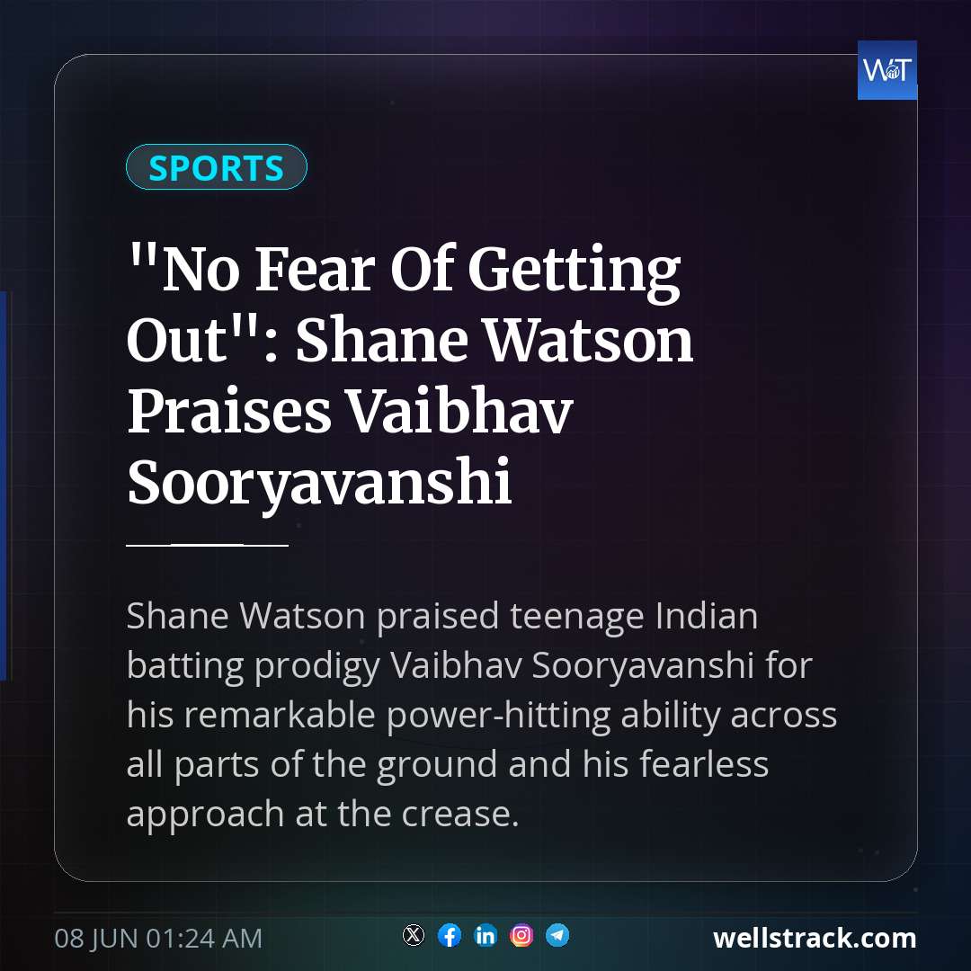 "No Fear Of Getting Out": Shane Watson Praises Vaibhav Sooryavanshi