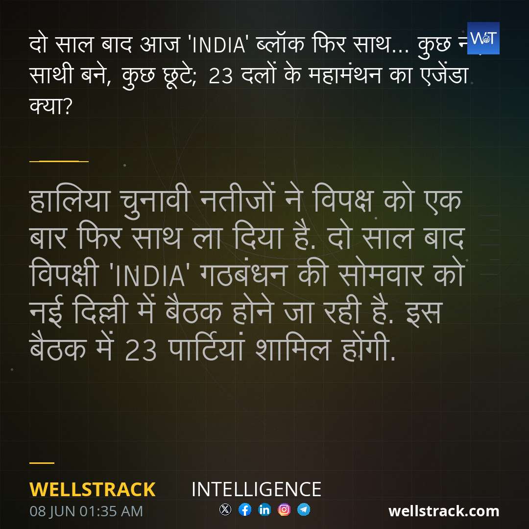 दो साल बाद आज 'INDIA' ब्लॉक फिर साथ... कुछ नए साथी बने, कुछ छूटे; 23 दलों के महामंथन का एजेंडा क्या?